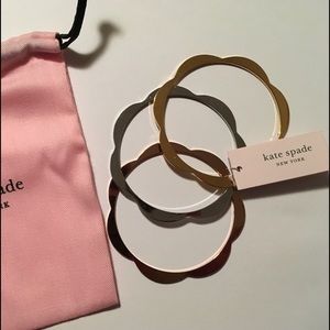 Kate Spade tri-color bangle bracelet set of three